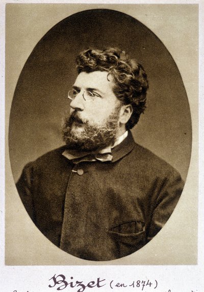 Ritratto di Georges Bizet (1838 - 1875) nel 1874 da Etienne Carjat