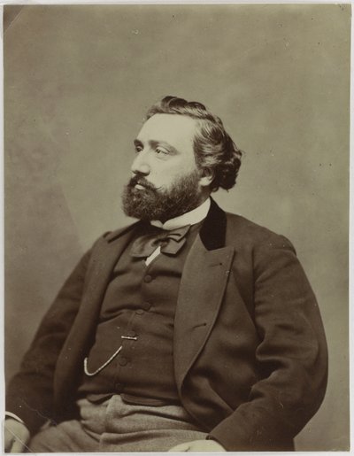 Ritratto del Primo Ministro di Francia Léon Gambetta 1838-1882 da Etienne Carjat