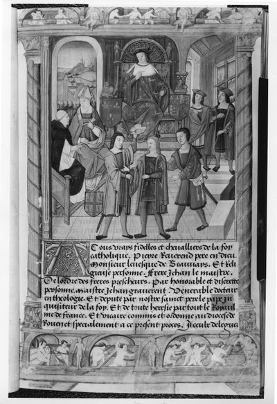 Enrico VI e Pierre Cauchon, dal Manoscritto di Diane de Poitiers da Etienne Collant