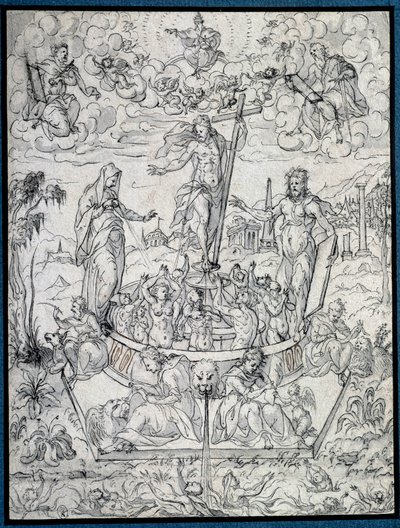 Allegoria della religione. Disegno di Etienne Delaune (1518-1583/95) XVI secolo Parigi, Museo del Louvre da Etienne Delaune
