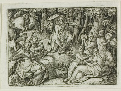 Apollo e le Muse da Etienne Delaune