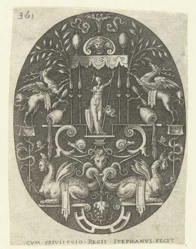Bellona sotto un baldacchino da Etienne Delaune