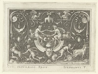 Esaù vende il suo diritto di primogenitura a Giacobbe (Decorazioni con scene dell