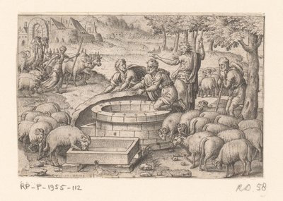 Giacobbe solleva la pietra dal pozzo da Etienne Delaune