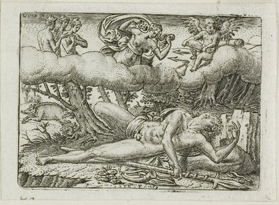 La morte di Adone da Etienne Delaune
