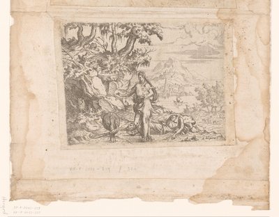 Paesaggio con Giunone che sparge gli occhi di Argo su una coda di pavone da Etienne Duperac