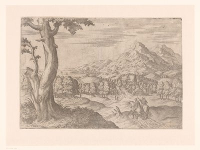 Paesaggio con due cavalieri da Etienne Duperac