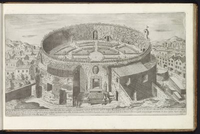 Mausoleo di Augusto con un giardino a Roma da Etienne Duperac