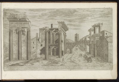 Rovine nel Foro di Nerva da Etienne Duperac