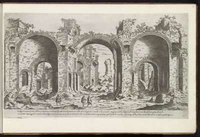 Rovine delle Terme di Caracalla a Roma da Etienne Duperac
