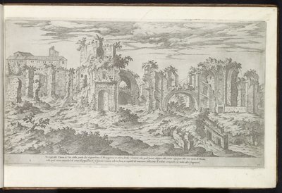Rovine delle Terme di Tito a Roma da Etienne Duperac