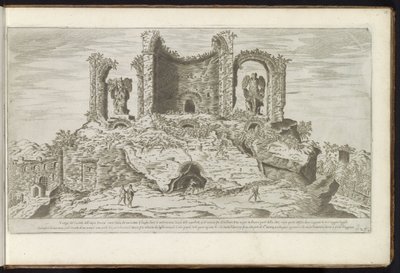 Rovine dei Trofei di Mario a Roma da Etienne Duperac
