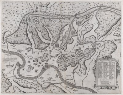 Speculum Romanae Magnificentiae: Antica Roma e le sue colline, da ovest, 1573 da Etienne Duperac