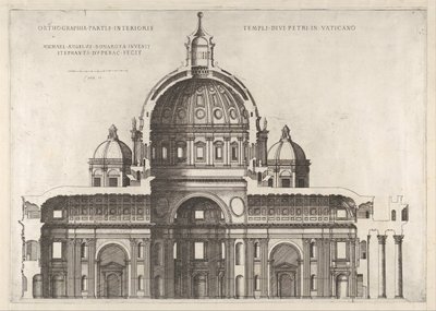 Speculum Romanae Magnificentiae: Sezione Longitudinale che Mostra l