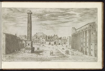 Colonna di Antonino Pio a Roma da Etienne Duperac