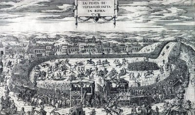 Dupérac Festa di Testaccio 1554 da Etienne Duperac