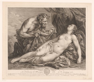 Giove e Antiope, Jupiter et Anthiope da Etienne Fessard