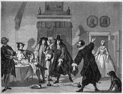 Scena comica in un teatro olandese del XVIII secolo. Incisione di Bocour da una gouache di Troost da Etienne Gabriel Bocourt