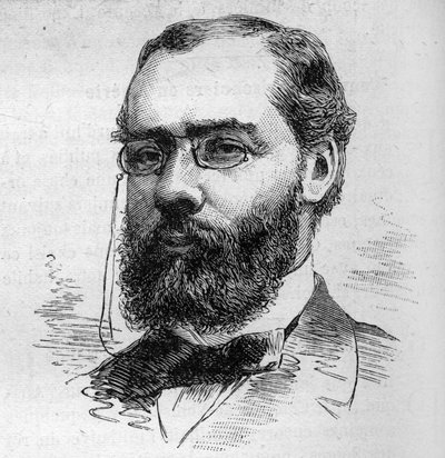Ritratto di Maurice Rouvier (1842-1911), avvocato, banchiere, giornalista e politico francese. Incisione di Bocour in 