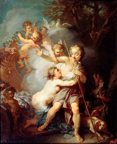 Venere e Adone, 1750s da Étienne Jeaurat