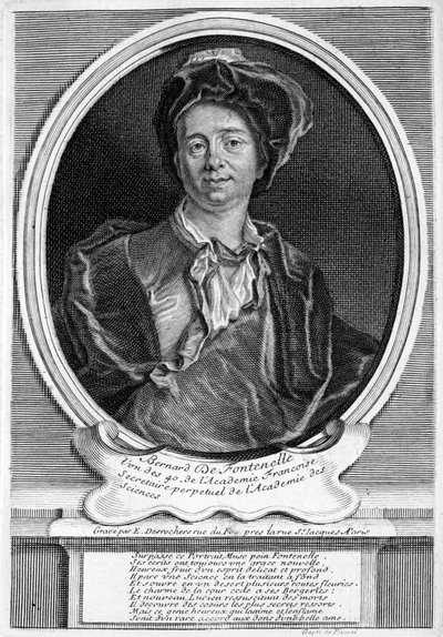Bernard Le Bovier de Fontenelle, autore francese da Etienne Jehandier (after) Desrochers