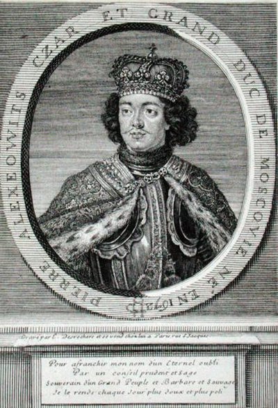 Pietro I (1672-1725) da Etienne Jehandier Desrochers