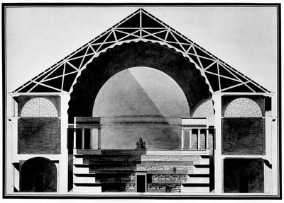 Progetto per la Bibliotheque Royale de France da Etienne Louis Boullee