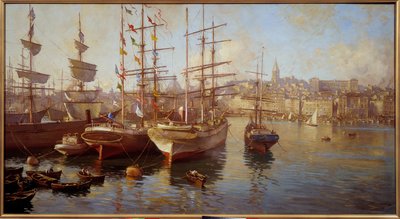 Orange balacelles (Veduta del porto di Marsiglia) da Etienne Philippe Martin