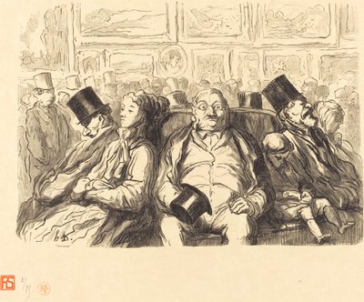 Esposizione delle Belle Arti - Nel salone quadrato - Un momento di riposo da Etienne after Honoré Daumier