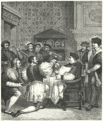 Il cardinale Wolsey intrattenuto a casa da Etienne after Ronjat