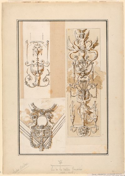 Progetto per motivi arabeschi ornamentali da Etienne de Lavallee Poussin