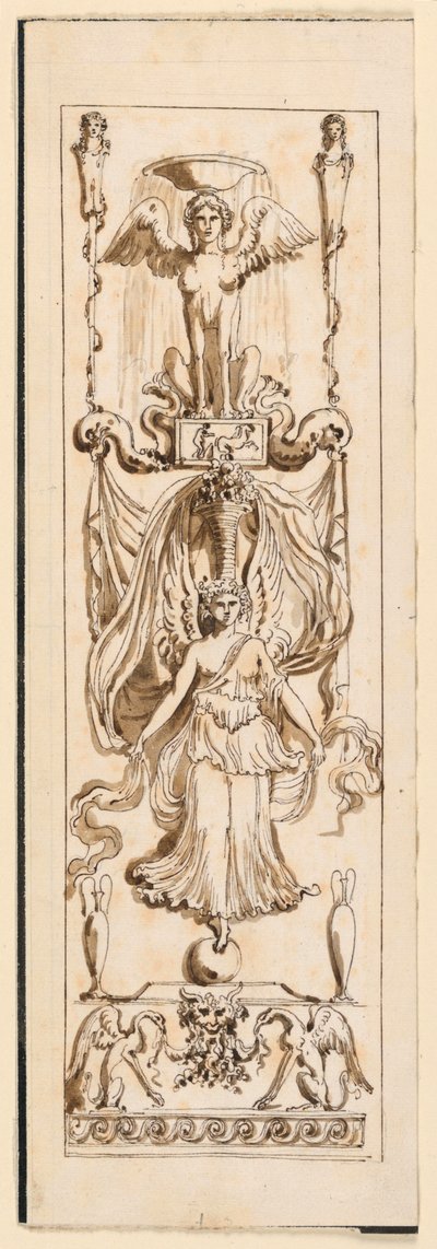 Progetto per un Pannello Dipinto da Etienne de Lavallee Poussin