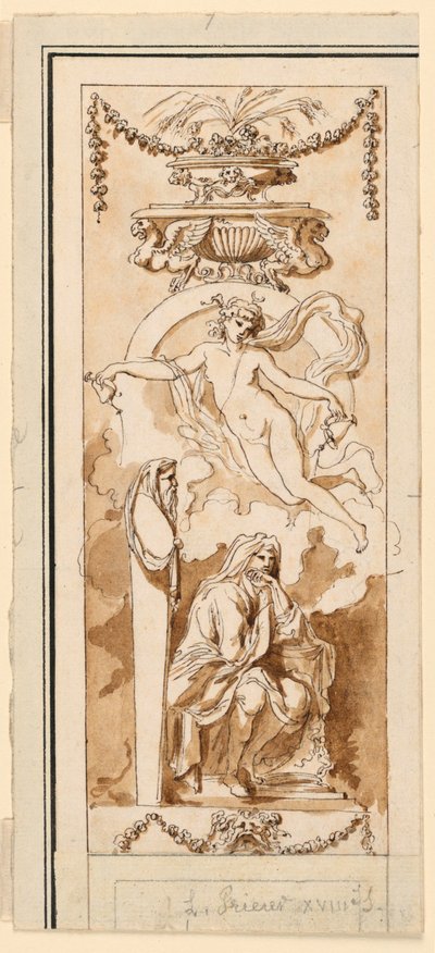 Progetto per un pannello dipinto da Etienne de Lavallee Poussin