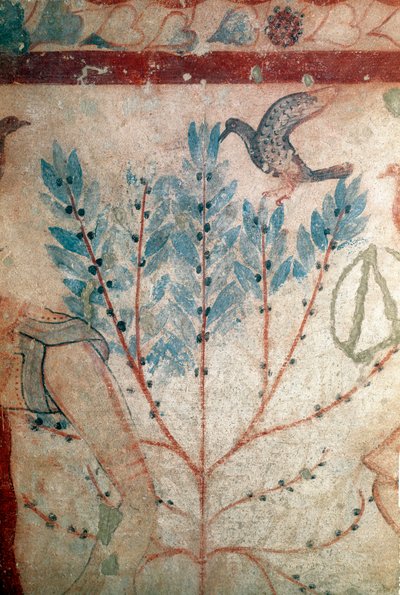 Un uccello su un piccolo albero (dettaglio) da Etruscan
