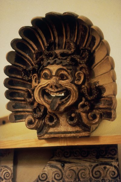 Antefissa a Forma di Testa di Gorgone da Etruscan