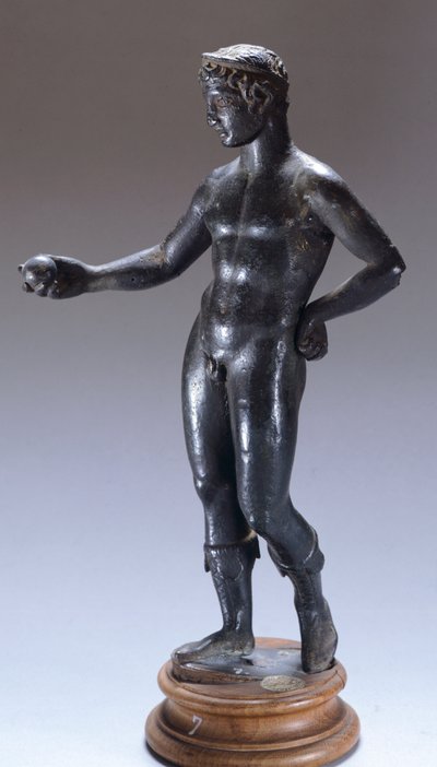 Figura in bronzo che fa un