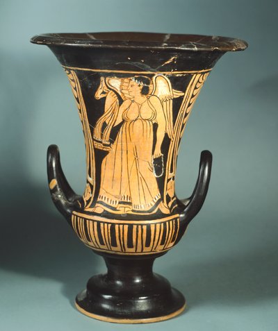 Cratere a calice del Pittore di Berkeley raffigurante uno spirito alato da Etruscan