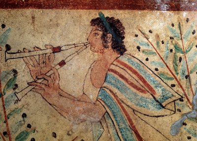 Flautista (dettaglio) da Etruscan