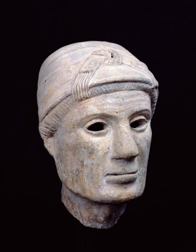 Testa di una vecchia donna, da Cerveteri da Etruscan