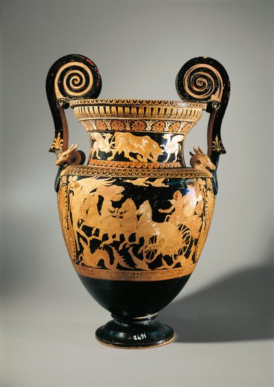 Italia, Lazio, Civita Castellana, Falerii, Cratere a volute (vaso usato per mescolare vino e acqua) da Etruscan