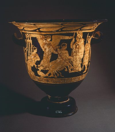 Cratere del Pittore di Nepi. Ceramica a figure rosse da Corchiano (Lazio). Civiltà etrusca, IV secolo a.C. da Etruscan