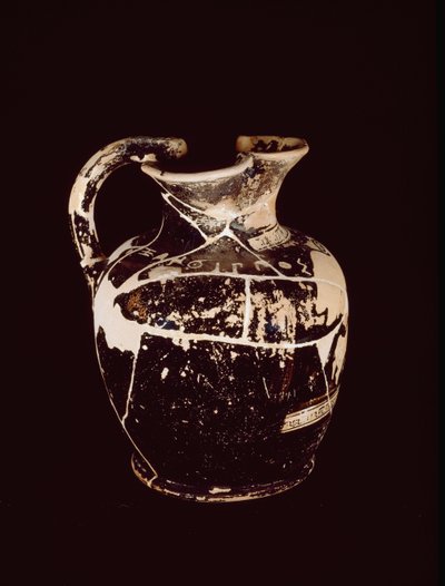 Oinochoe con iscrizione Xanthippos. Dalla tomba 709 di Valle Trebbia, V secolo a.C. da Etruscan