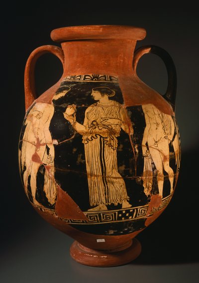 Pelike con ragazza che presenta un melograno da Etruscan