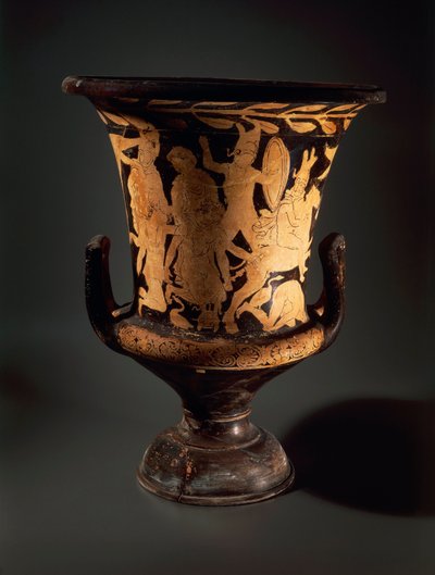 Cratere a calice con guerrieri in combattimento da Etruscan