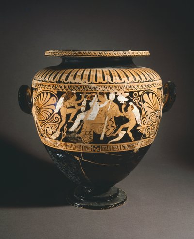 Stamnos (vaso per liquidi). Ceramica a figure rosse da Porano (Umbria). Civiltà etrusca, IV secolo a.C. da Etruscan