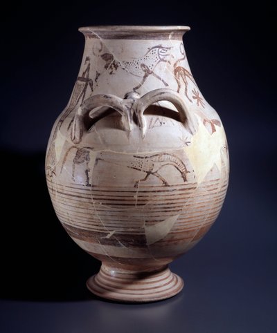 Cratere in terracotta, 680-660 a.C. da Etruscan