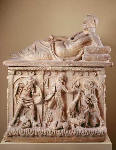 Urna cineraria, 2° secolo a.C. da Etruscan Etruscan