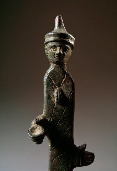 Aruspice, scultura in bronzo, III secolo a.C. da Etruscan Etruscan