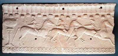 Placca con rilievo di cavalieri da Etruscan Etruscan