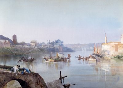 Pescatori a Ripa Grande da Ettore Roesler Franz